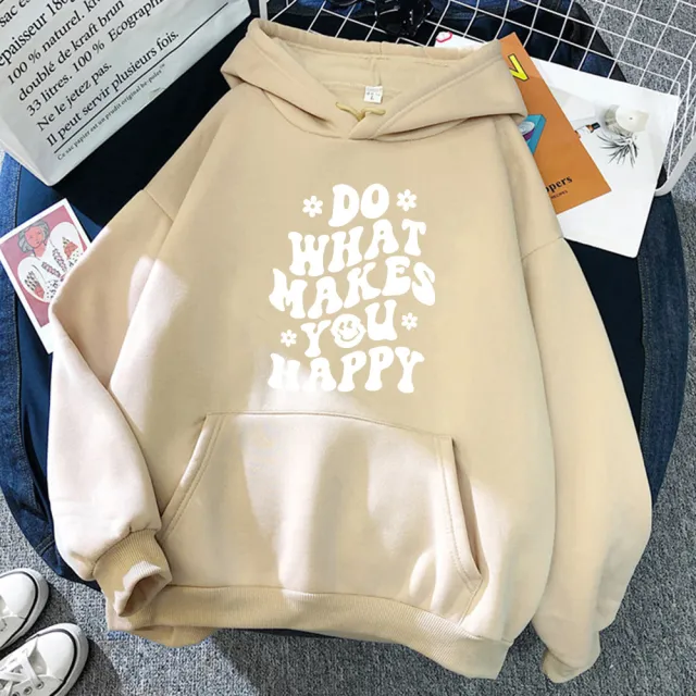 Casual Printed Women's Hoodie Khaki - Shop at LoveMi
