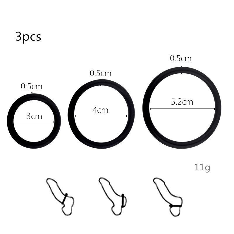 Silicone Cock Ring Four-piece High Tensile Silicone Ring Male Toys 11