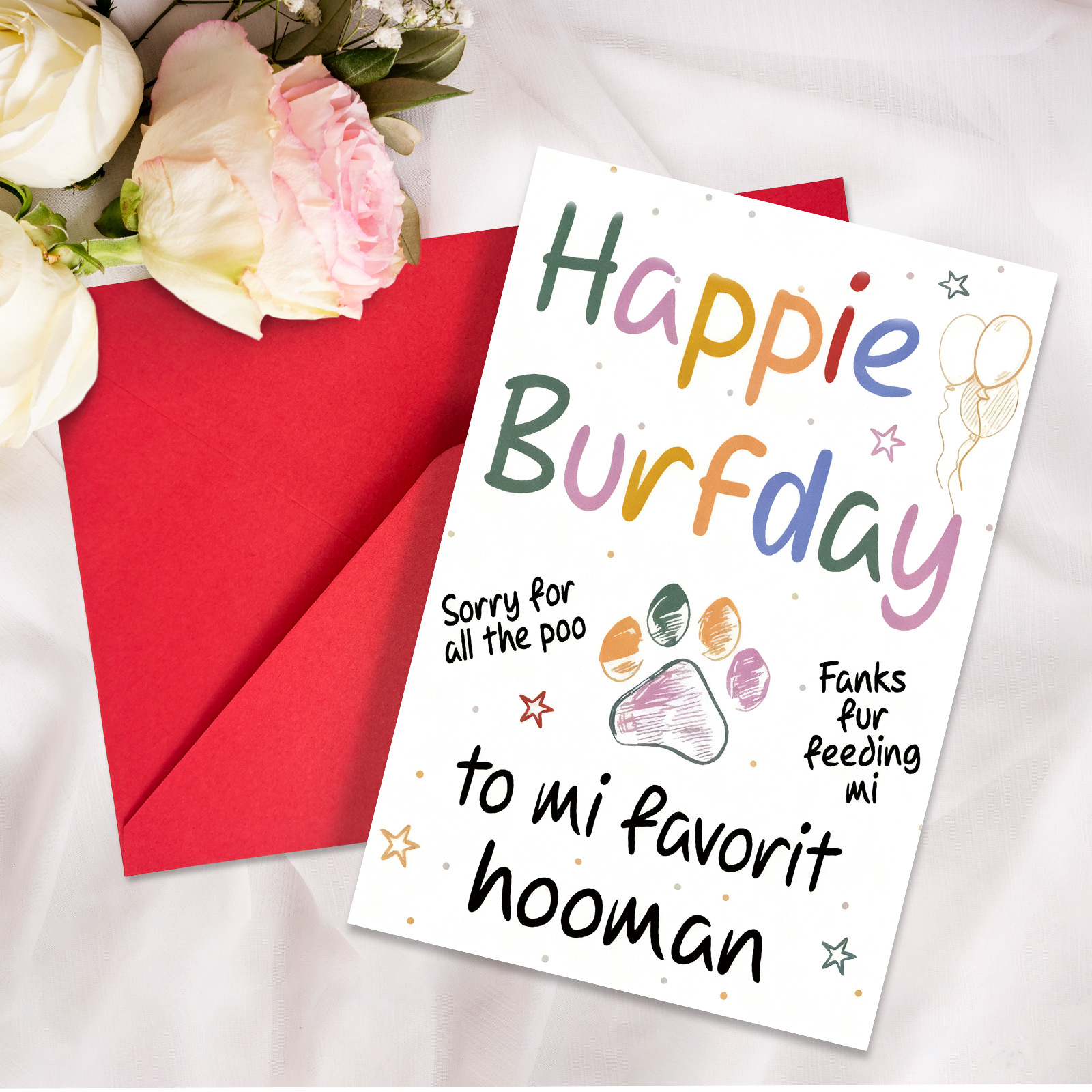 Birthday Greeting Card And Envelope Set