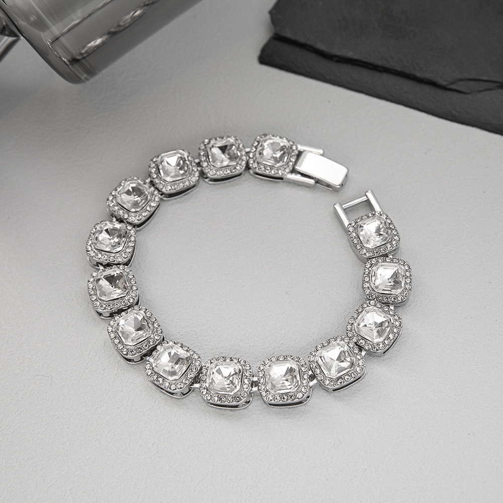 Crystal Cuban Chain Bracelet, picture 3 of 5