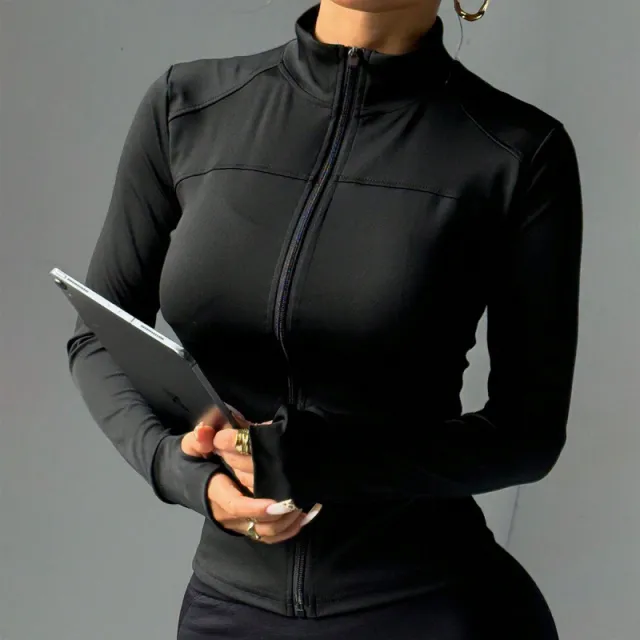 Women's Long sleeve Yoga Tops And Workout Jackets Black - Shop at LoveMi