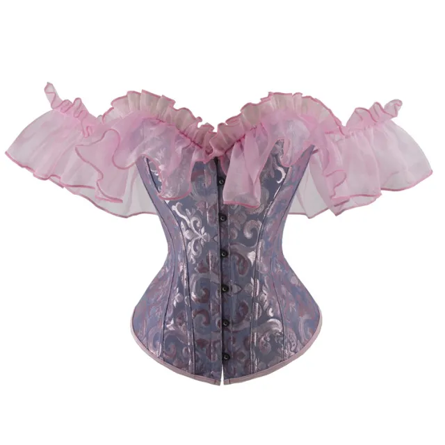 Jacquard Ribbon Satin Lace Court Lady Blue - Shop at LoveMi