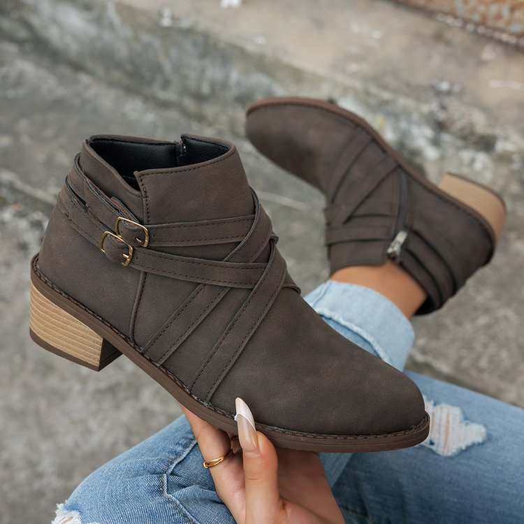 Women’s Retro High-Heel Ankle Boots 