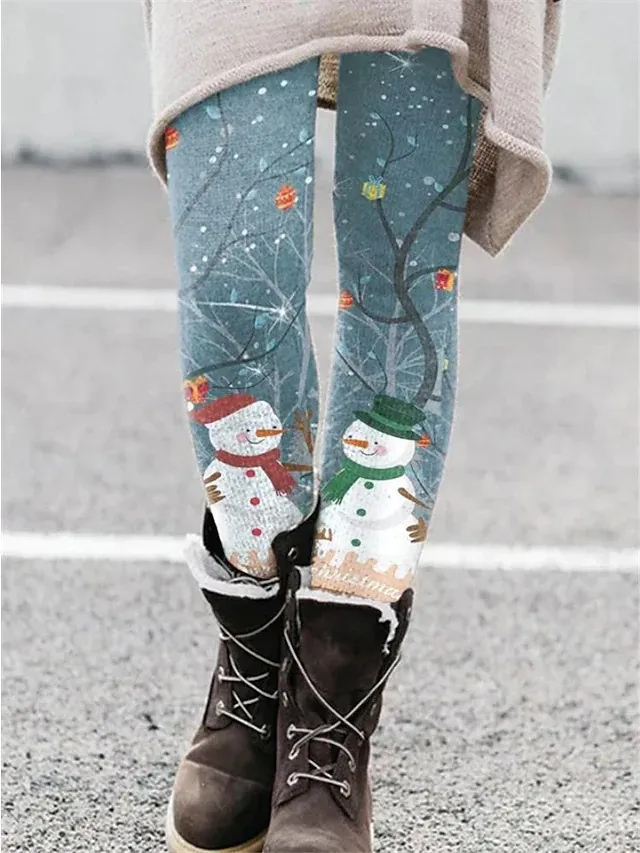 Christmas Leggings European And American Elastic Women - 1 Style-L