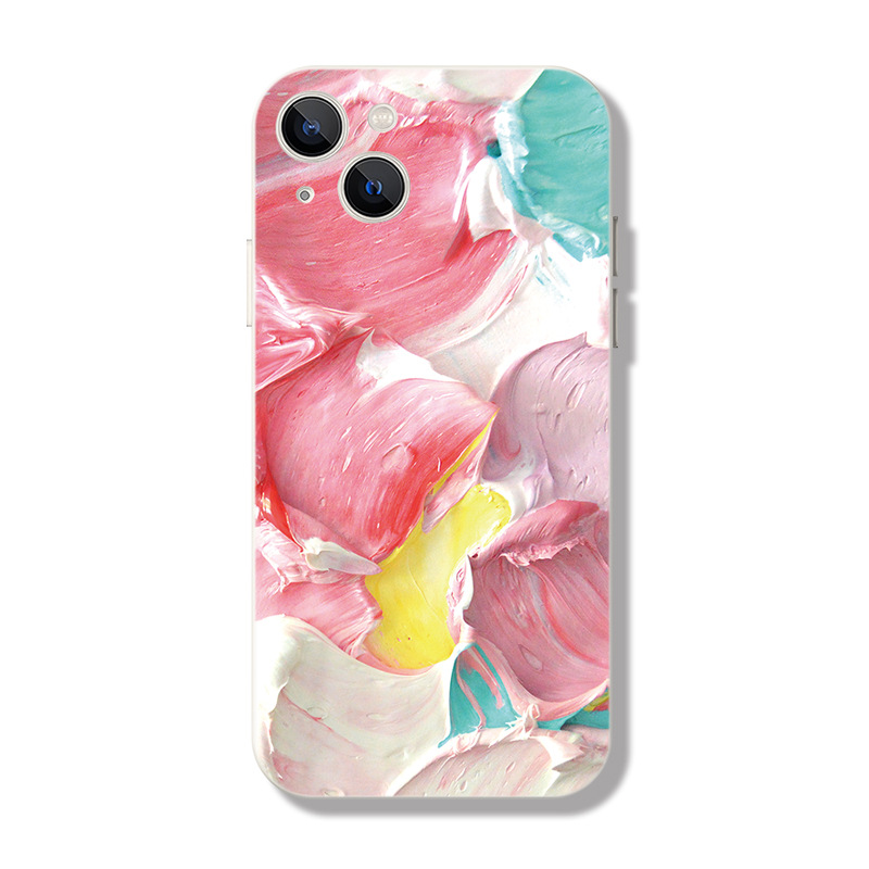 Oil Painting Flowers Phone Case Liquid Protection