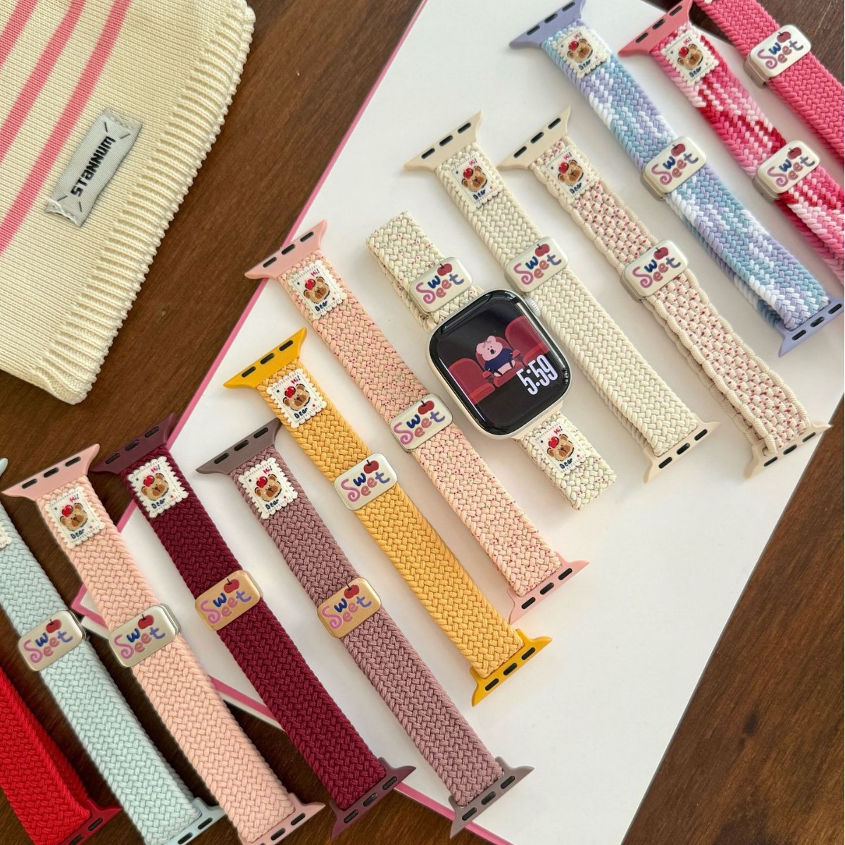 Bear-Knit Magnetic-Clasp Watch Strap
