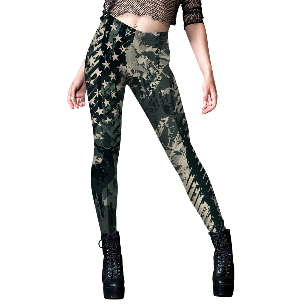 Women's Fashion Camouflage Digital Printing Sweatpants - B416 1106-S