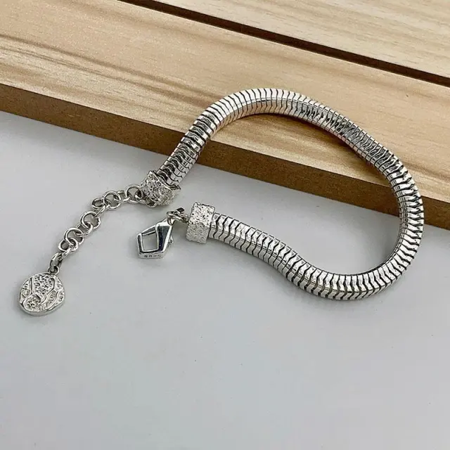 Geometric Square Snake Bones Chain Bracelet Women's Retro Sl3861 - Shop at LoveMi