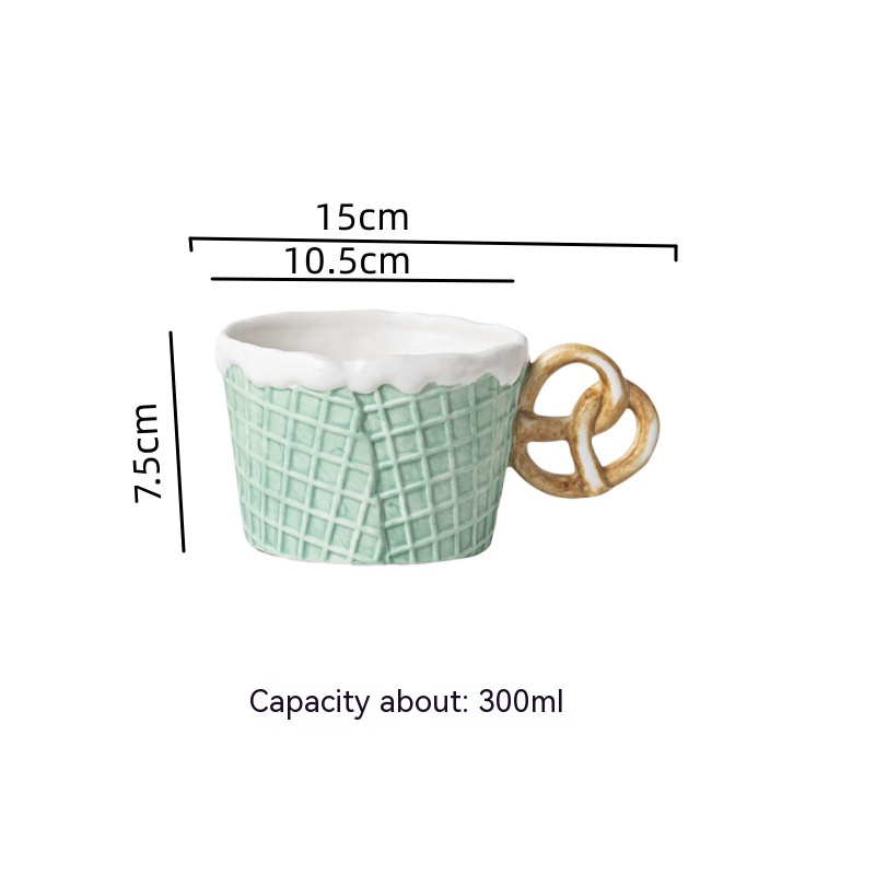 417 Green Cutout Handle Cup