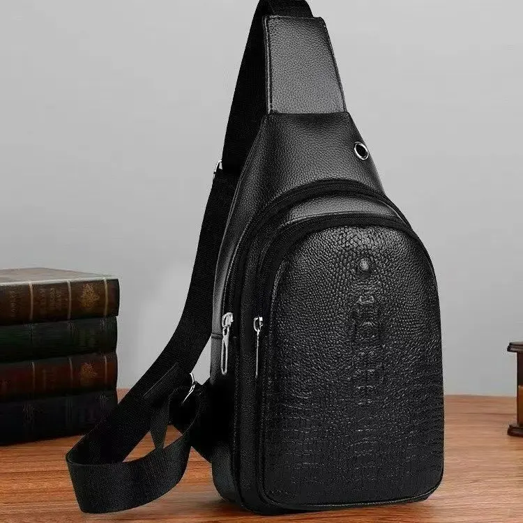 Crocodile-pattern Chest Trendy And Stylish Casual Crossbody