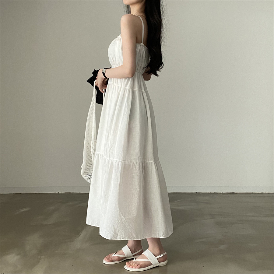Sweet Slimming Tube Top A- Line Large Hem Dress