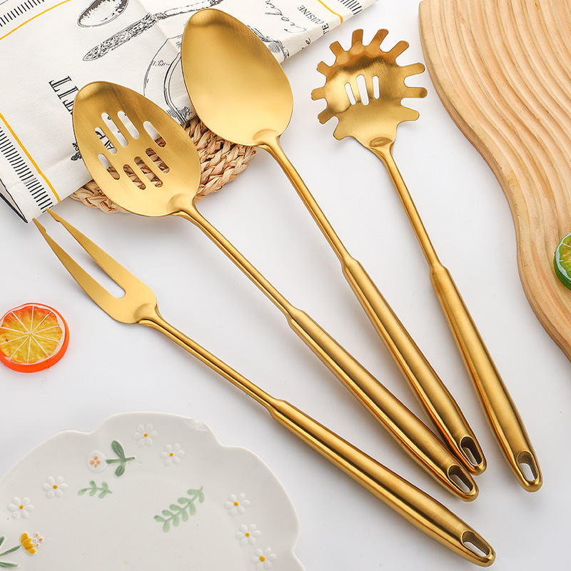 304 Gold-Plated Spatula And Strainer Set, 12-Piece Set 3
