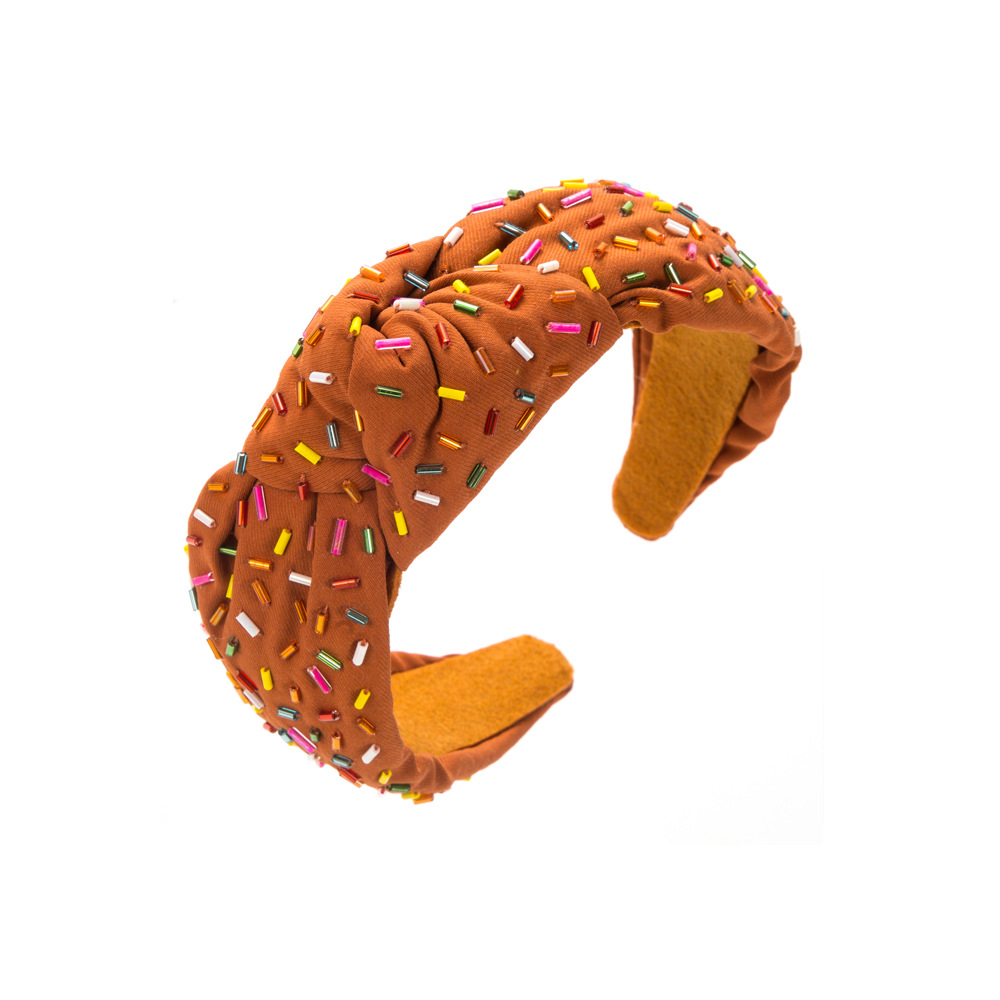 Fashion Hand-stitched Glass Tube Headband Temperament — foto 2