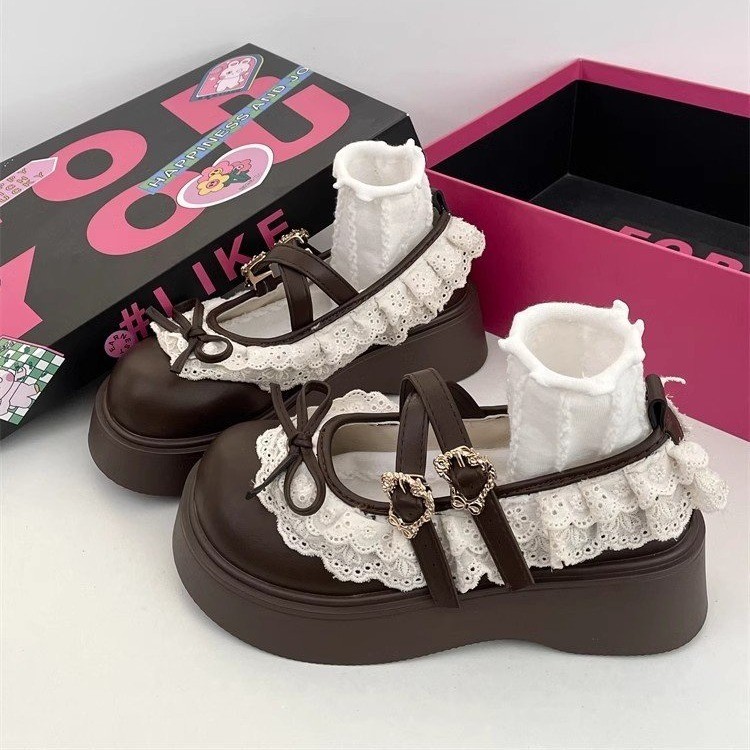 Women's Retro Chunky-Soled Mary Jane Leather Shoes