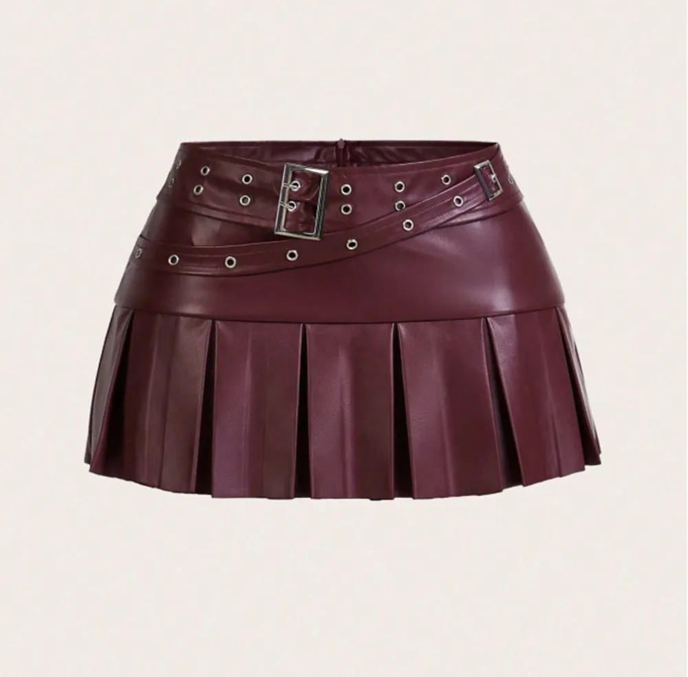 Slimming Pleated Skirt New Pleated Midi Skirt - Red