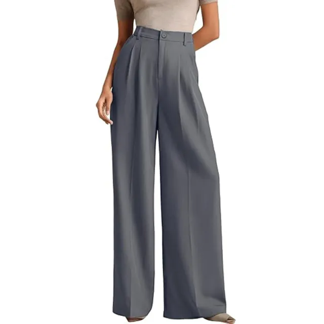 Women's Business Suit Pants High Waist Gray - Shop at LoveMi
