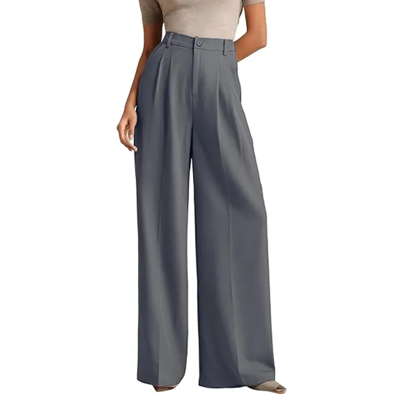 Women's Business Suit Pants High Waist - Grey
