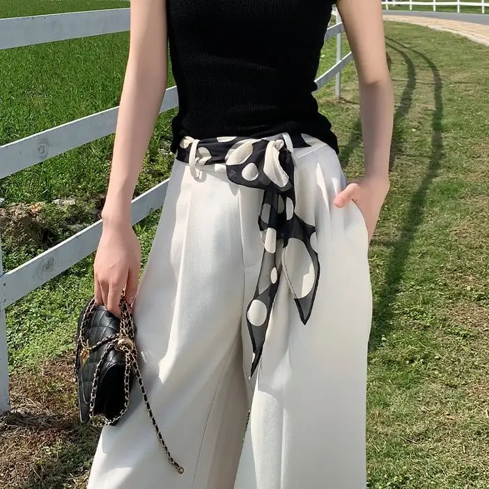 Vintage High-end Long Ribbon Silk Scarf Waist