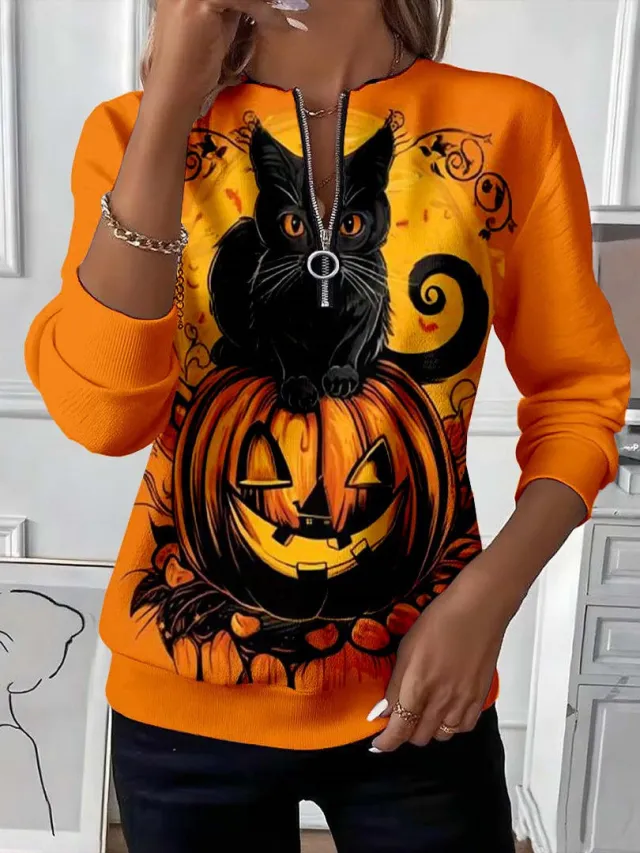 Women's Casual Christmas Print Raglan Sweatshirt 461Wy By250822 53 - Shop at LoveMi