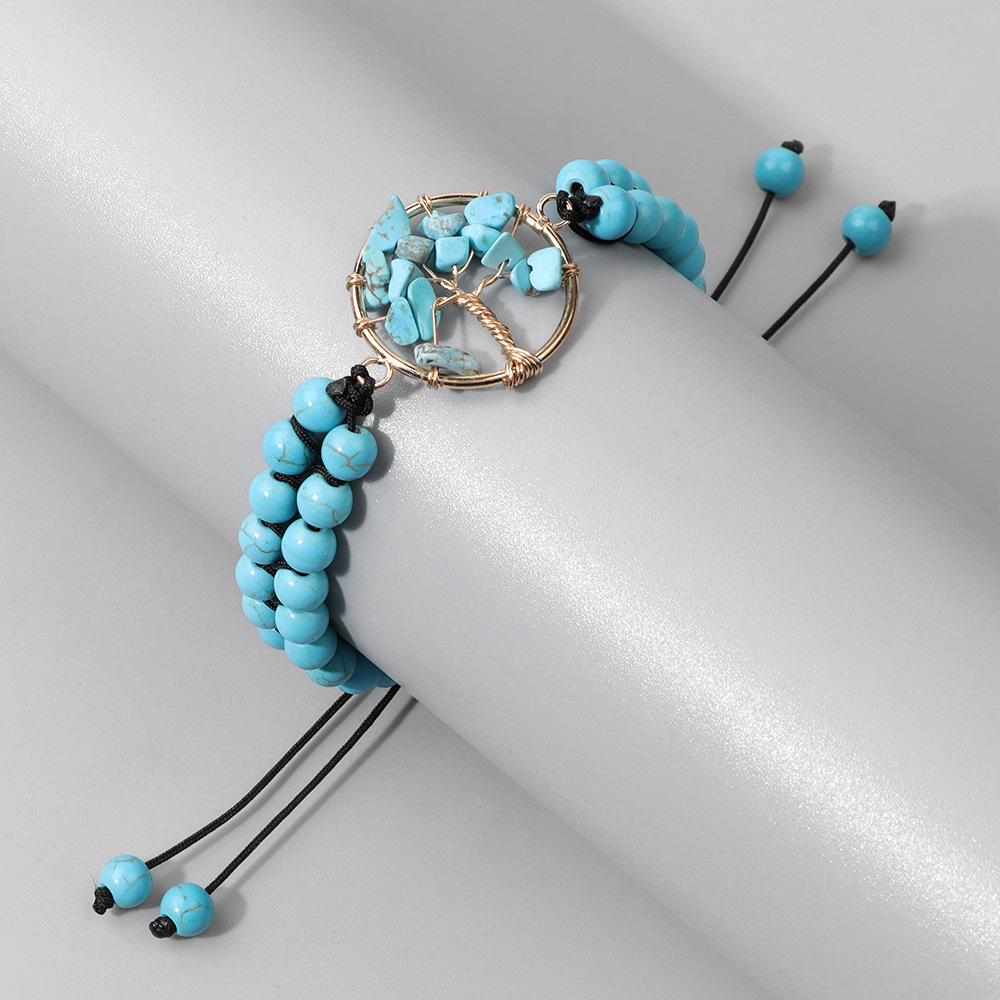 European And American Natural Stone 6mm Beads Double-layer Bracelet