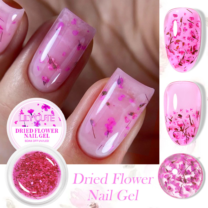 New Nail Art Dried Flower Gel 2