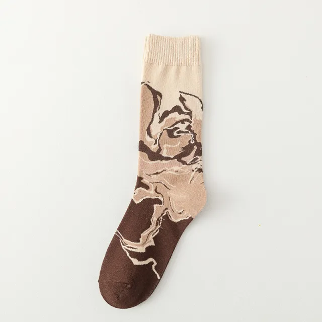 Female Personality Cartoon Letter Coffee Socks Are Comfortable And Sweat Wicking - Shop at LoveMi