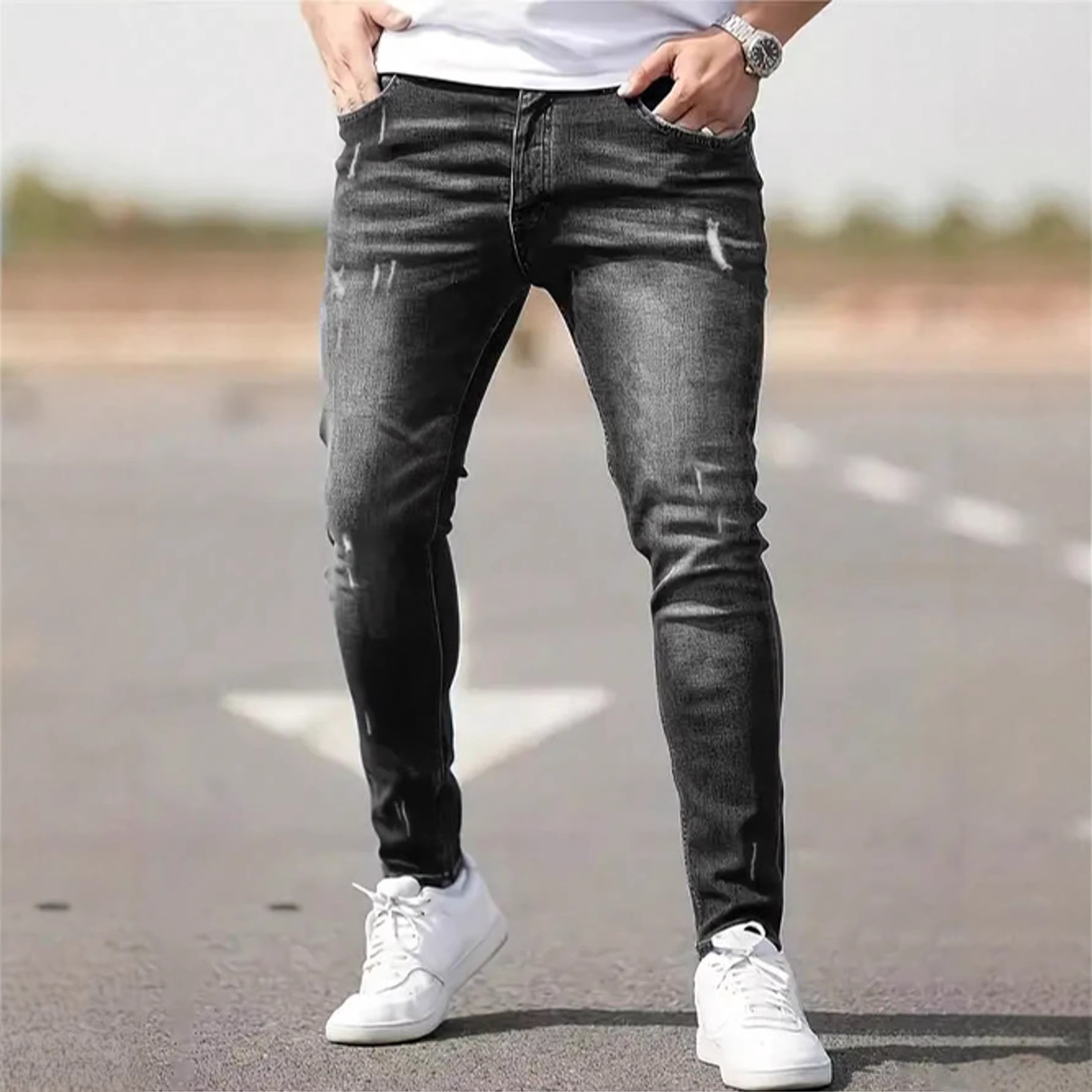 American-style Slim-fit Versatile Mens Skinny Jeans