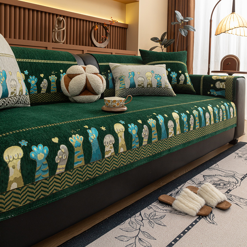 All-Season Jacquard High-End Light-Luxury Non-Slip Sofa Cushion Full-Coverage Sofa Cover Cloth