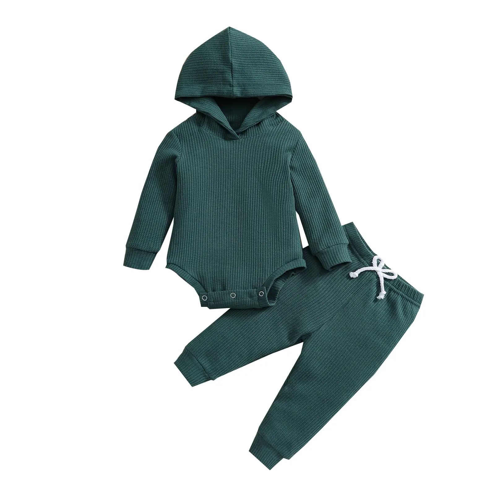 New-style Solid-color Hooded Romper Set For Children