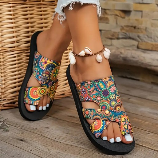 Slide-on Lightweight And Comfortable Roman-style Flat Sandals
