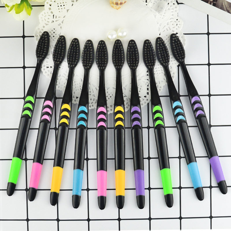 10-Piece Household Set Bamboo Charcoal Soft-Bristle Toothbrushes - Image 6
