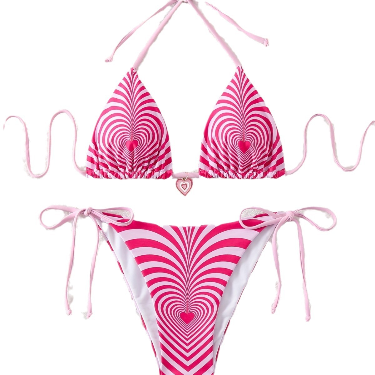 New Pure Desire Wind Love Bikini Halter Design Fashion Vacation Beach Swimsuit