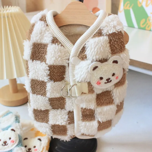 Dog Clothes Hand Holding Rope Fleece lined Warm Coffee - Shop at LoveMi