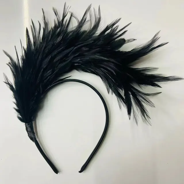Feather Headband Party Gathering Festival Carnival Ornament Black - Shop at LoveMi