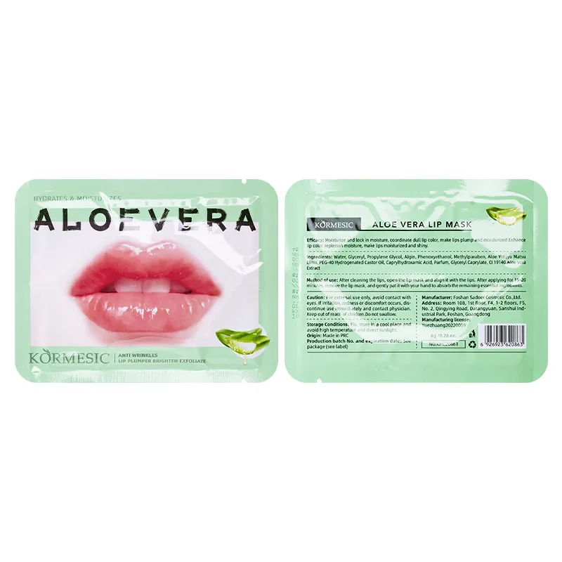 Of Popular English Lip Mask Labial Membrane Aloe Blueberry Fruit Lip Mask Patch - Aloe Lip Mask