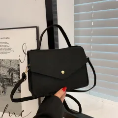 Women's Fashion Shoulder Messenger Bag - Black - View 1