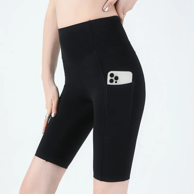 Sports Fitness Belly Contracting Hip Lifting Cycling Pants Yoga - Xingyao Black Cropped Pants