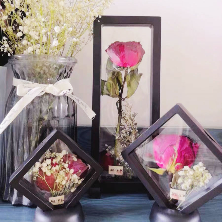 Title 6, Rose Dried Flower Storage Photo Frame Display S...