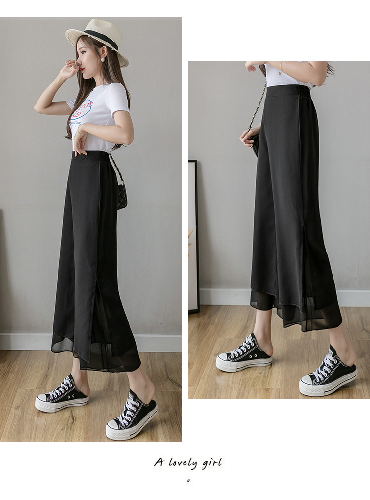 Title 6, High Waist Loose Ninth Hakama Pants für Damen, ...