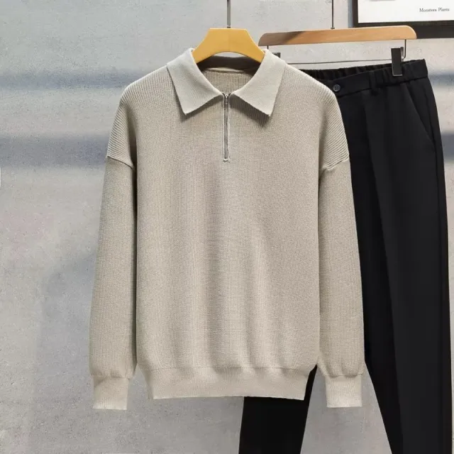 Simple Casual Handsome Bottoming Sweater Gray - Shop at LoveMi