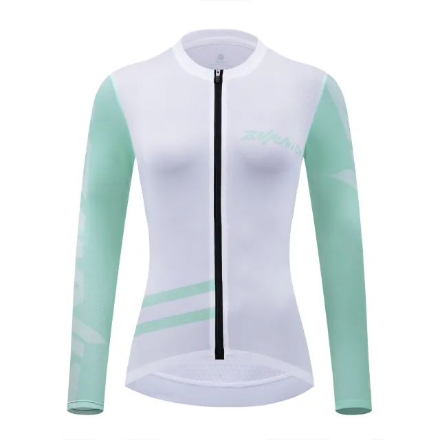 Breathable Cyclist Top Sun Protection Slim Sportswear Light Green - Shop at LoveMi
