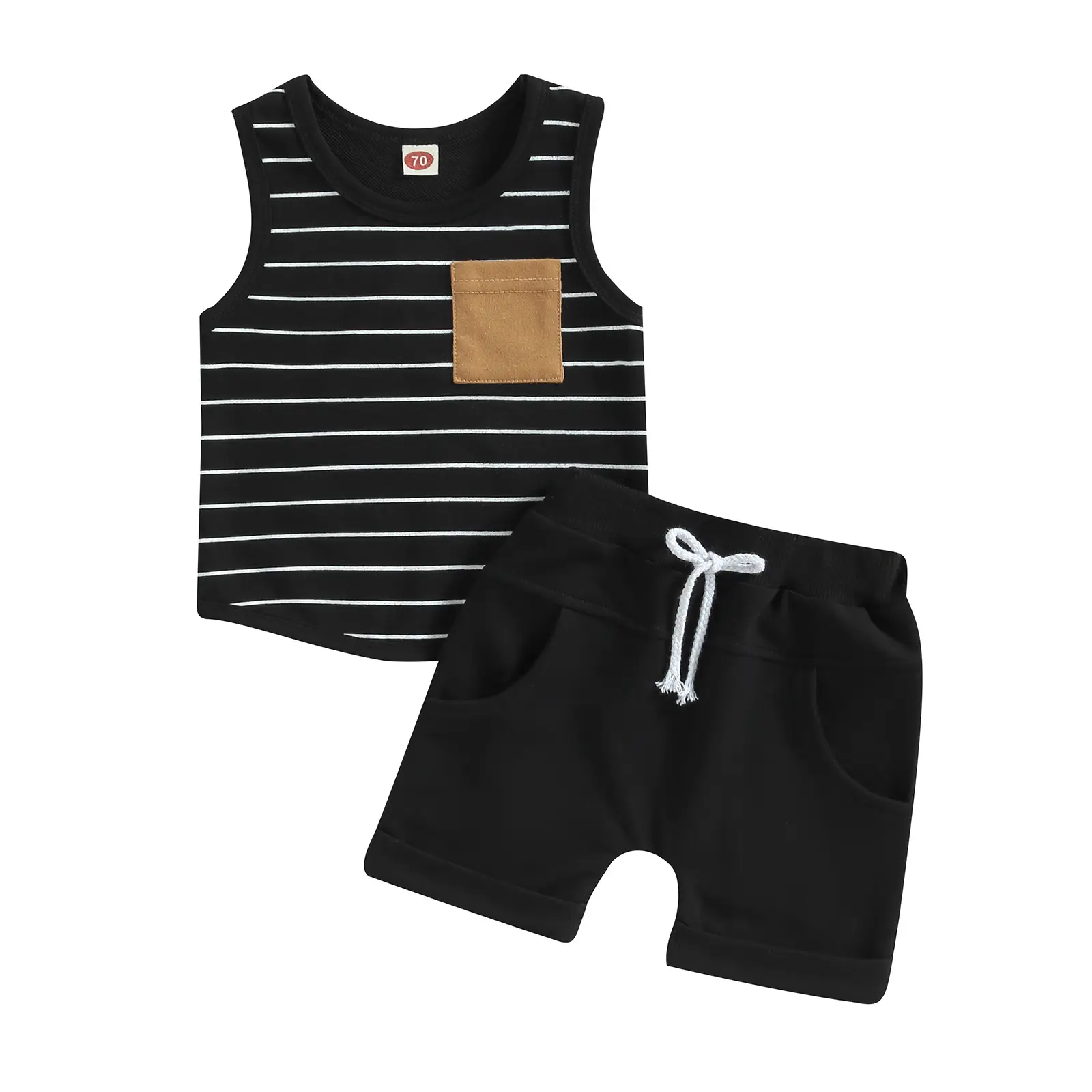 Boys' Stripes Vest Suit European And American