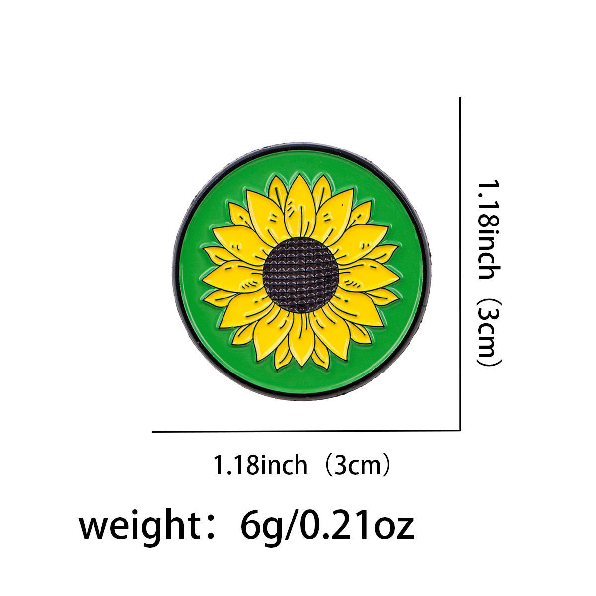 Sloth Clown Sunflower Brooch Cartoon Metal Badge