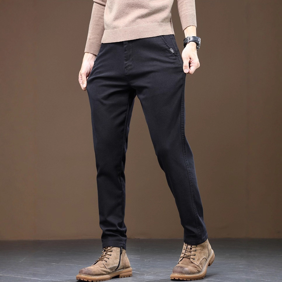 Chaolunbu Mens Light Mature Casual Pants Straight