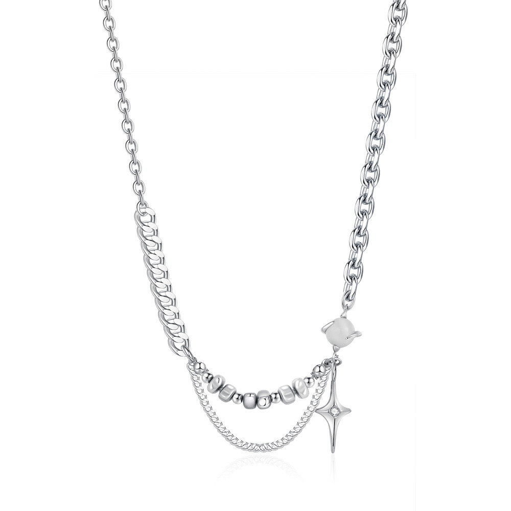 Special-interest Design Opal Asterism Stitching Necklace For Men And Women