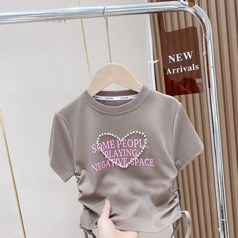 Girls' Short-sleeve Top Fashionable And Versatile