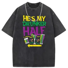 Women's Washed Old American Street Short-sleeved T-shirt - Style4-M - View 1