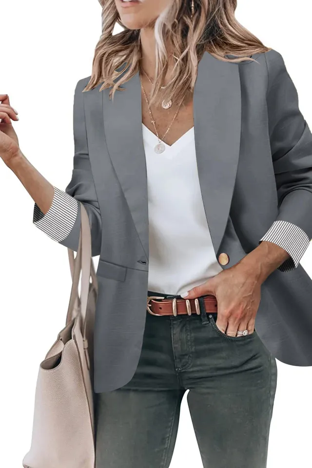 Women's Cardigan Button Small Coat Long Sleeve Short Suit G76Z324 M - Shop at LoveMi