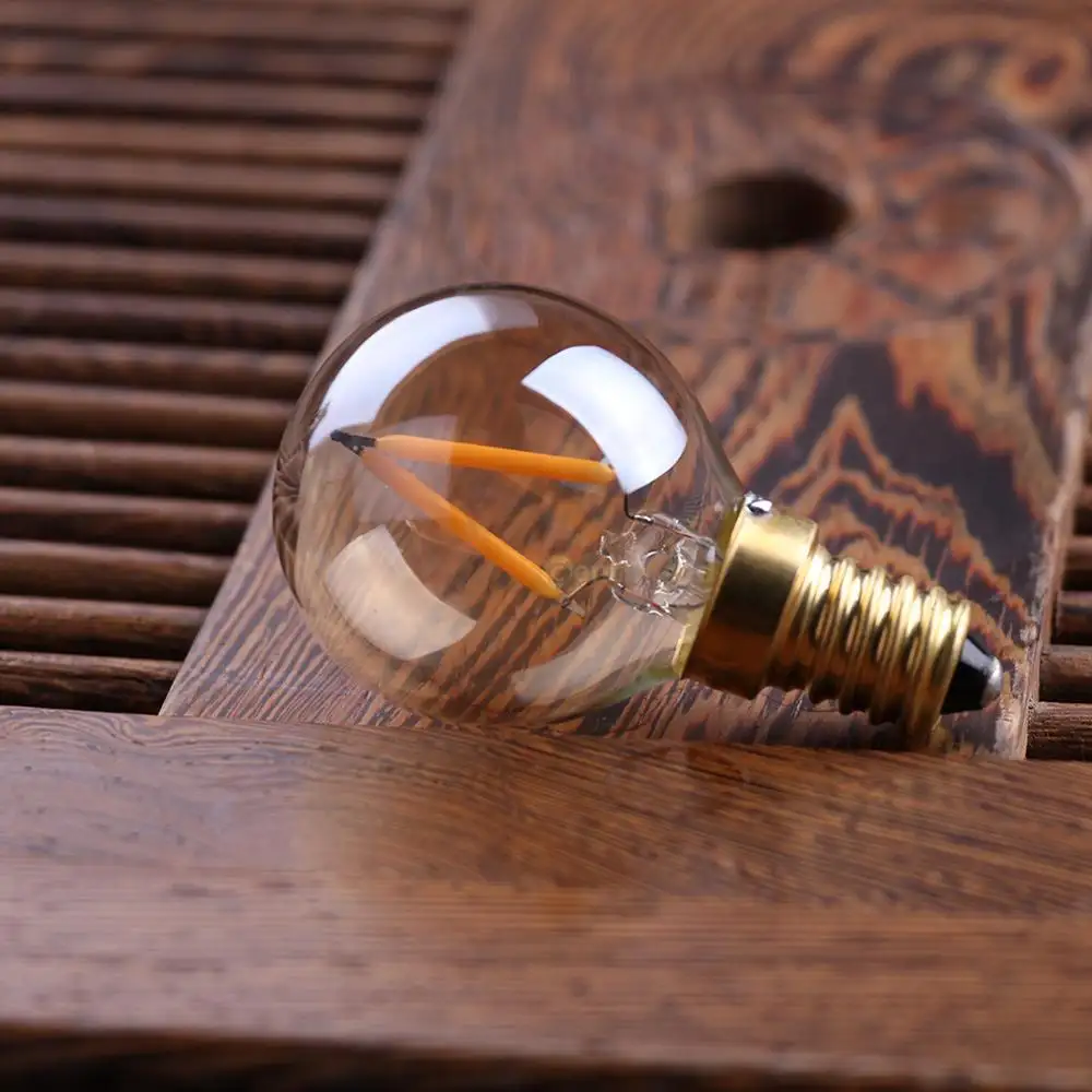 G40 Gold-Plated LED Filament Bulb Edison Vintage