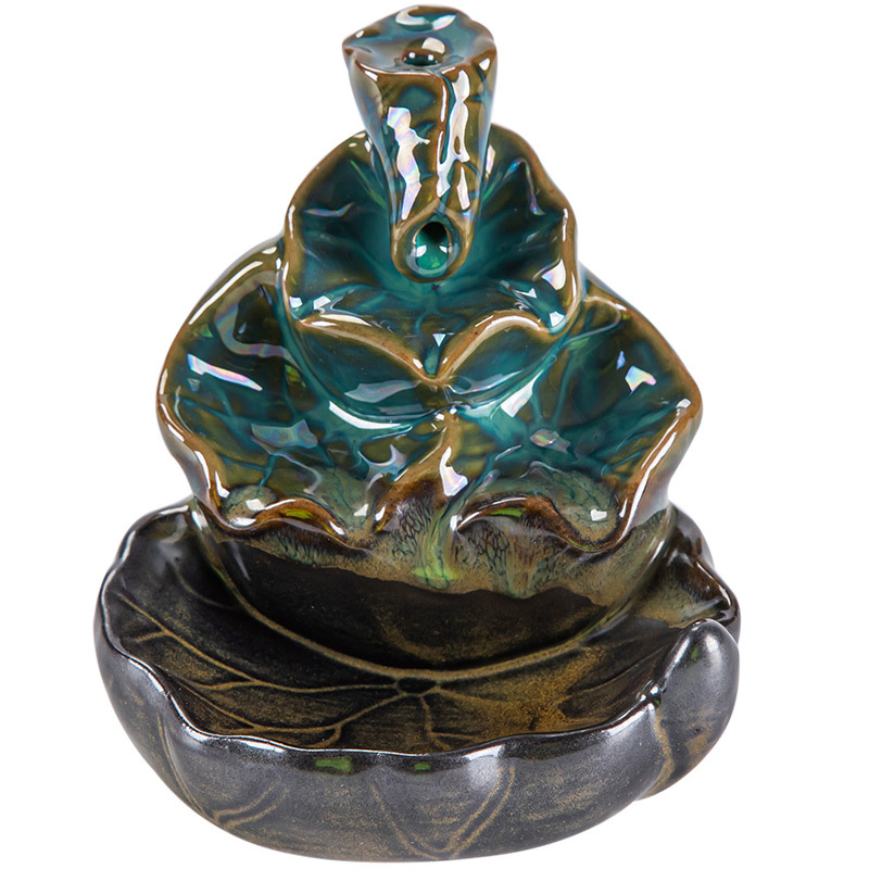 Folium Nelumbinis Backflow Incense Burner Decoration - Image 7